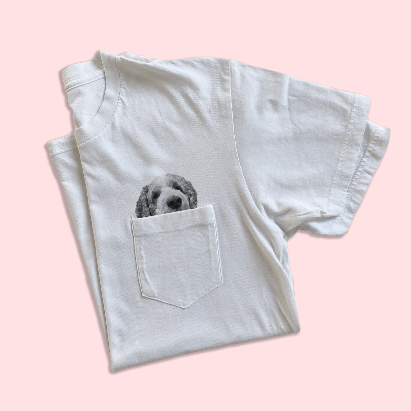 Ready-Made Peeking Pet Pocket Tee
