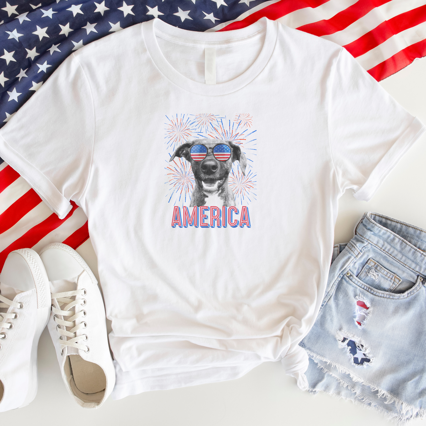 Patriotic Pup Tee - Personalized or Pick Your Breed
