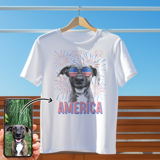 Patriotic Pup Tee - Personalized or Pick Your Breed