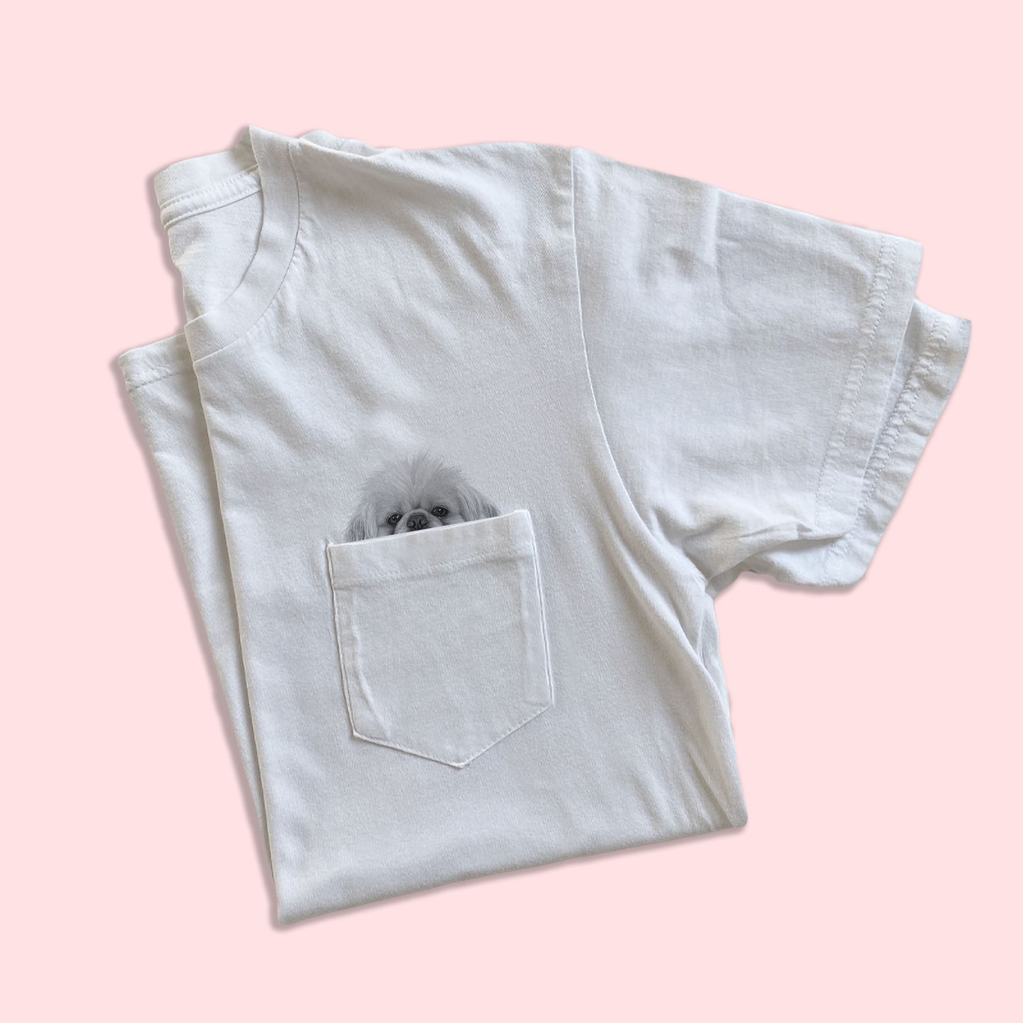 Ready-Made Peeking Pet Pocket Tee