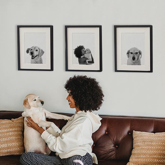 Pet Portrait in Black Frame