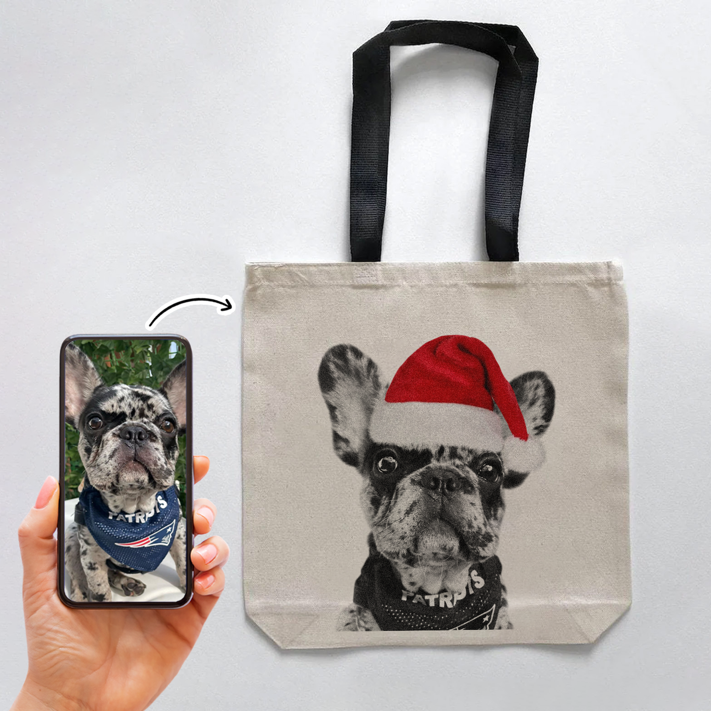 Holiday Perkie Print Canvas Tote