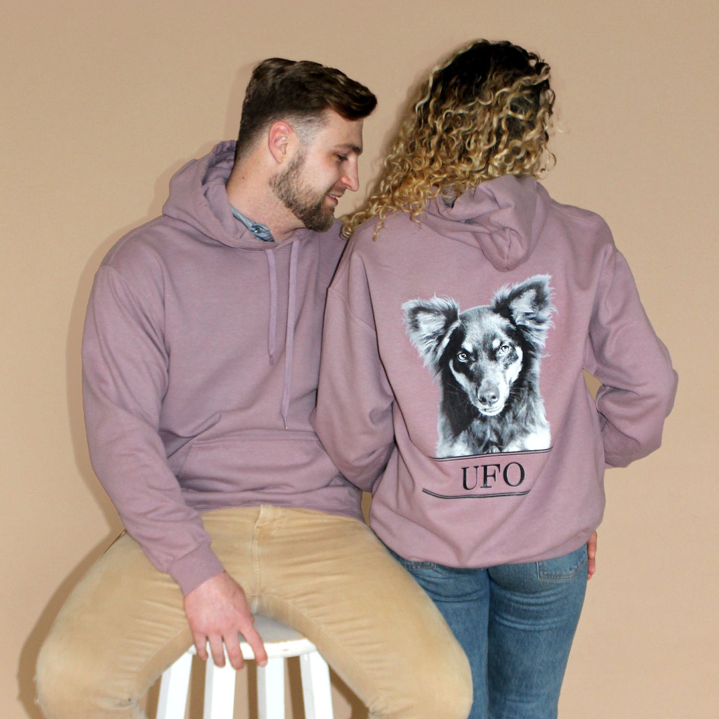 Personalized Pet Hoodie Sweatshirt - Purple Mist