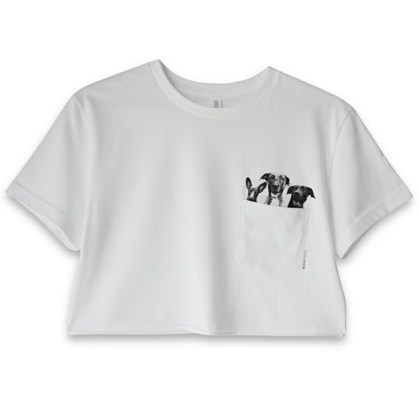 Lightweight Pet-In-Pocket Cropped Tee