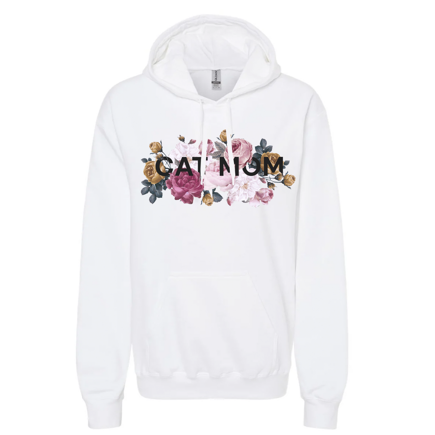 Floral Cat Mom Hoodie Sweatshirt