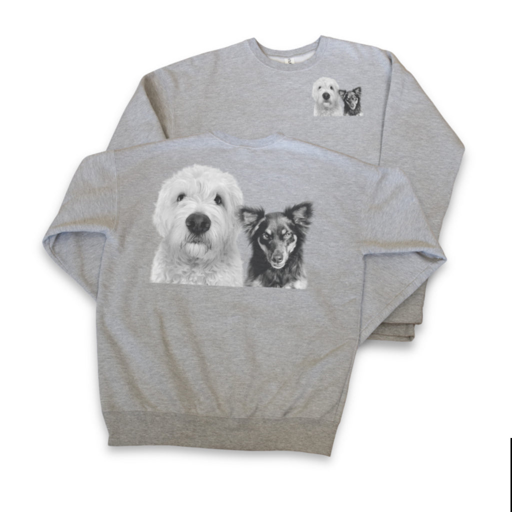 Crew Sweatshirt - Chest & Back Graphic