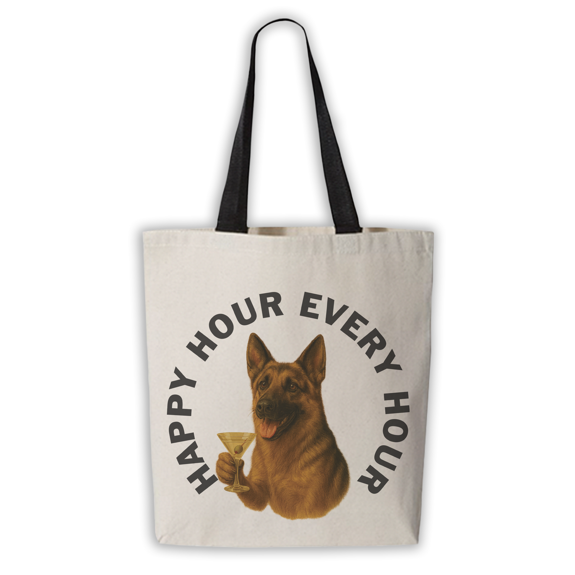 German Shepherd With Martini