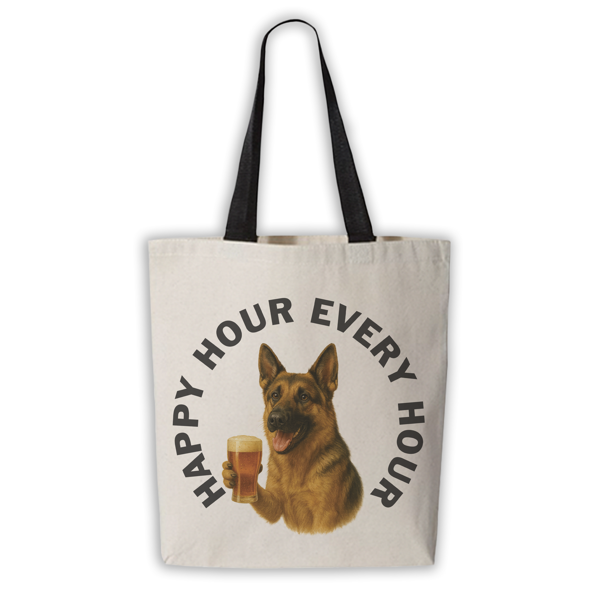 German Shepherd with Beer