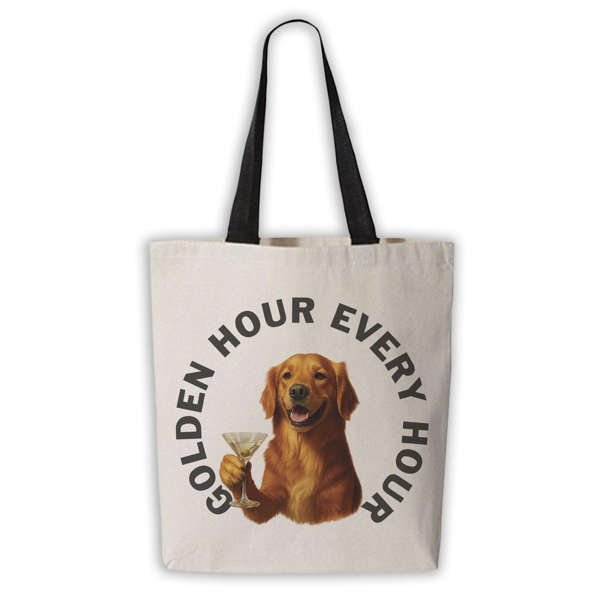 Golden Retriever with Martini