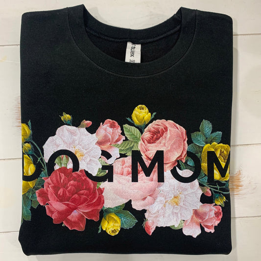 Floral Dog Mom Crew Sweatshirt