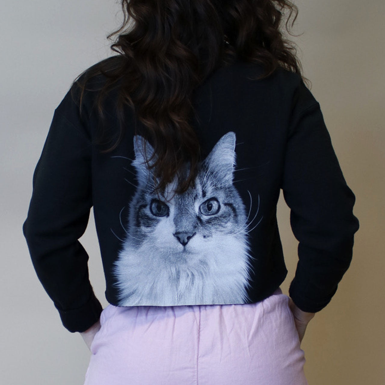 Cropped Crew Sweatshirt - Large Back Graphic