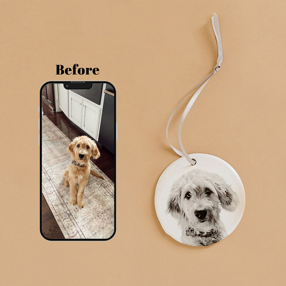 Personalized Pet Ceramic Holiday Ornament