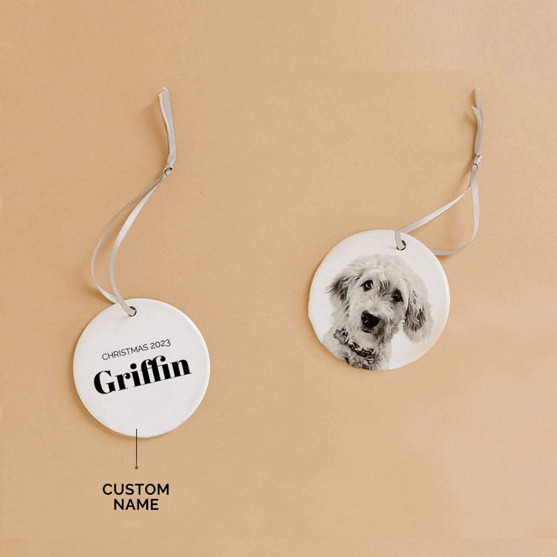 Personalized Pet Ceramic Holiday Ornament