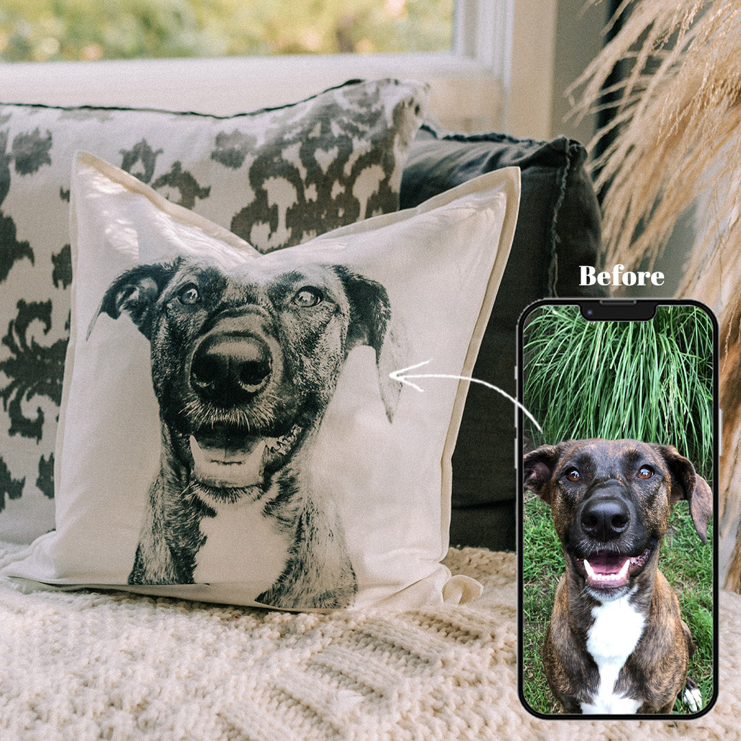 Personalized Pet Throw Pillow Cover
