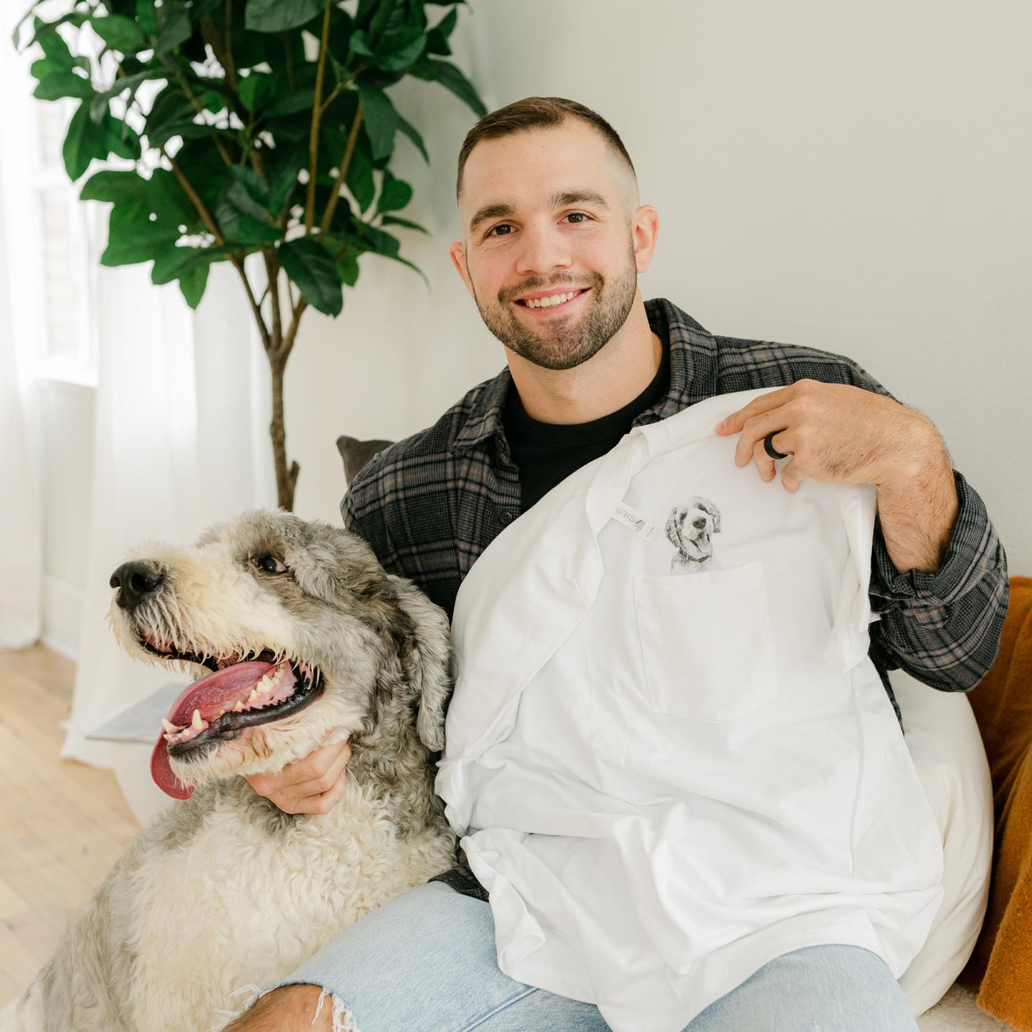 Lightweight Personalized Pet-In-Pocket Tee