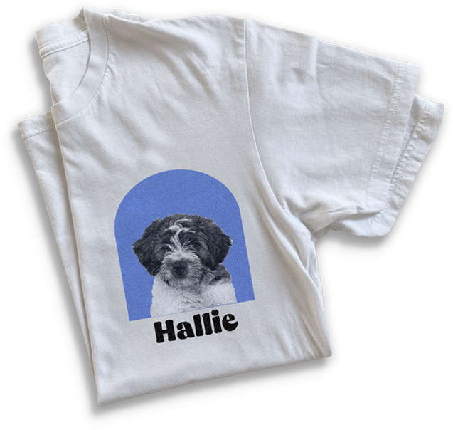 Personalized Pet Color Arch Graphic Tee - White