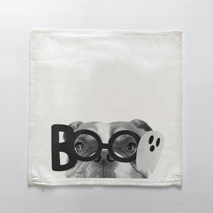 Lil' Boo Peeking Pet Halloween Pillow Cover