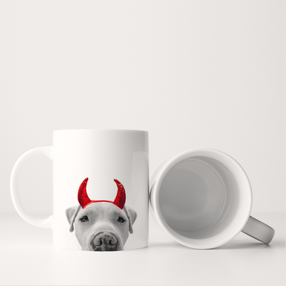 Lil' Devil Peeking Pet Halloween Mug