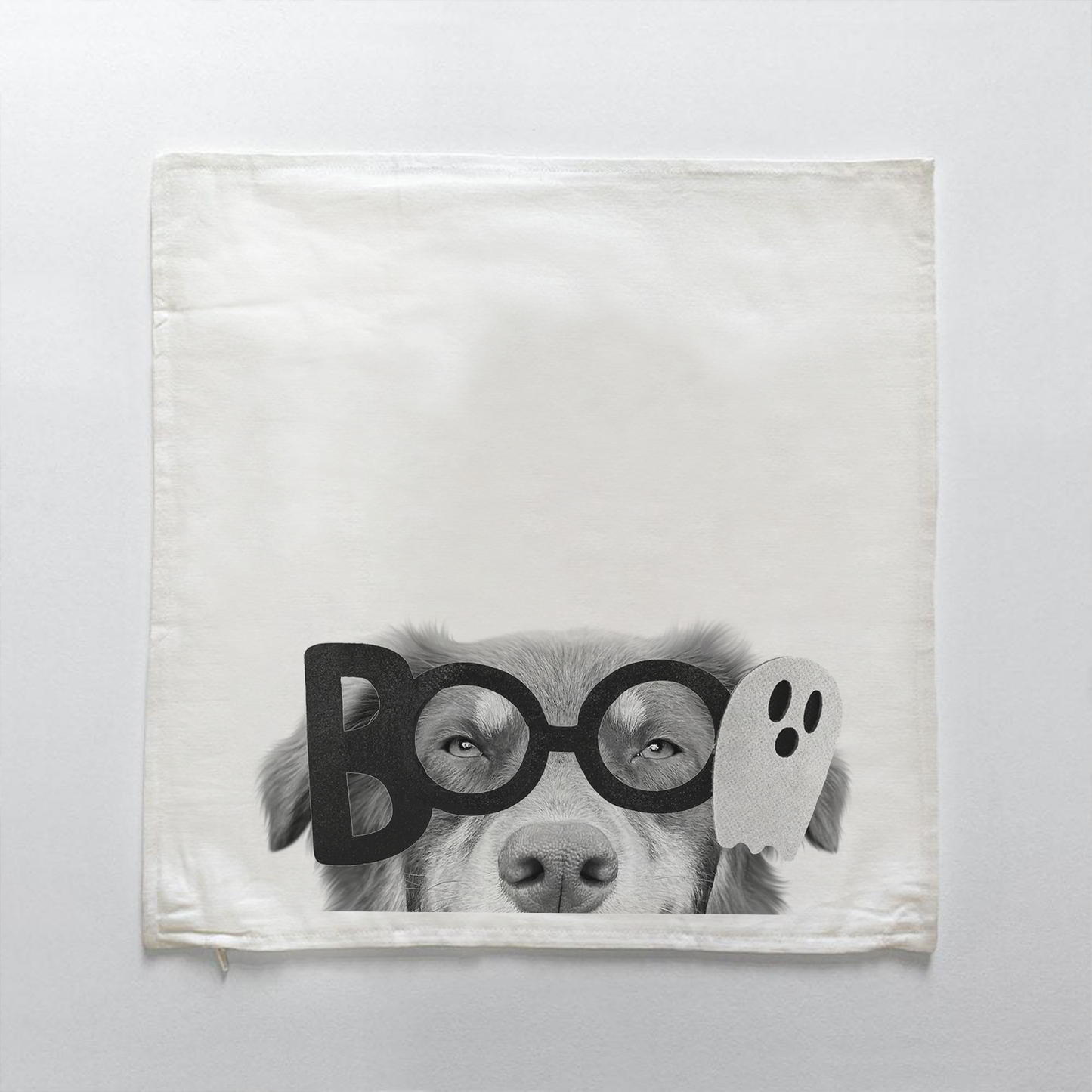 Lil' Boo Peeking Pet Halloween Pillow Cover