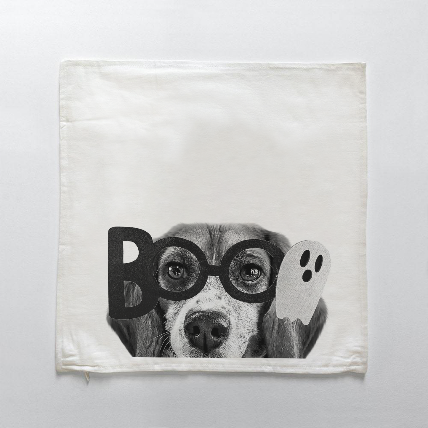 Lil' Boo Peeking Pet Halloween Pillow Cover