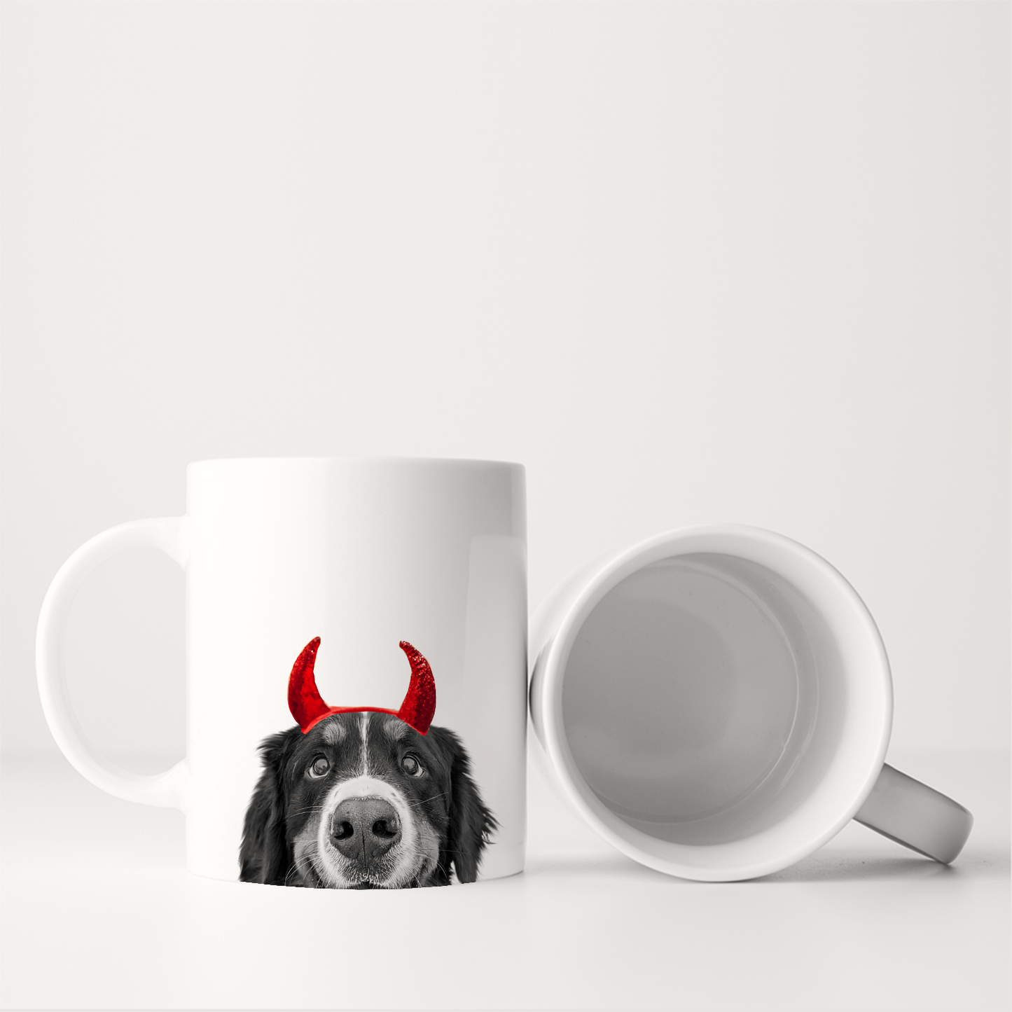 Lil' Devil Peeking Pet Halloween Mug