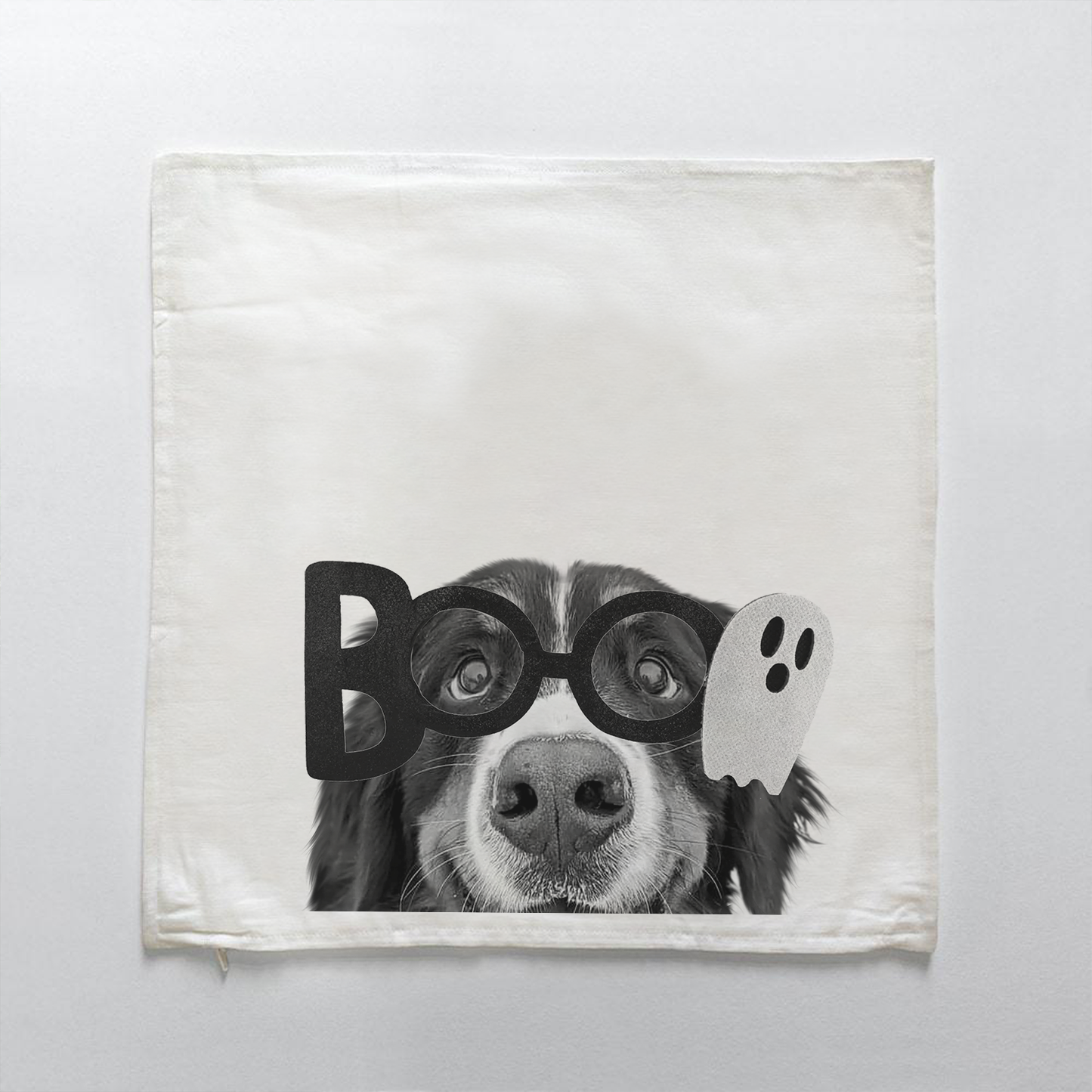 Lil' Boo Peeking Pet Halloween Pillow Cover