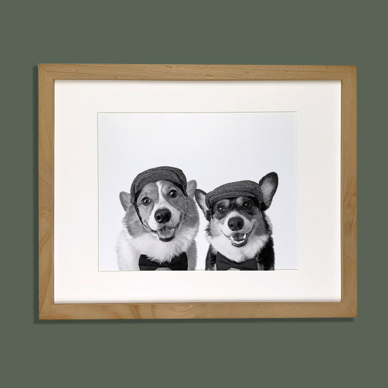 Wesly & Brady - Natural Wood Framed Print