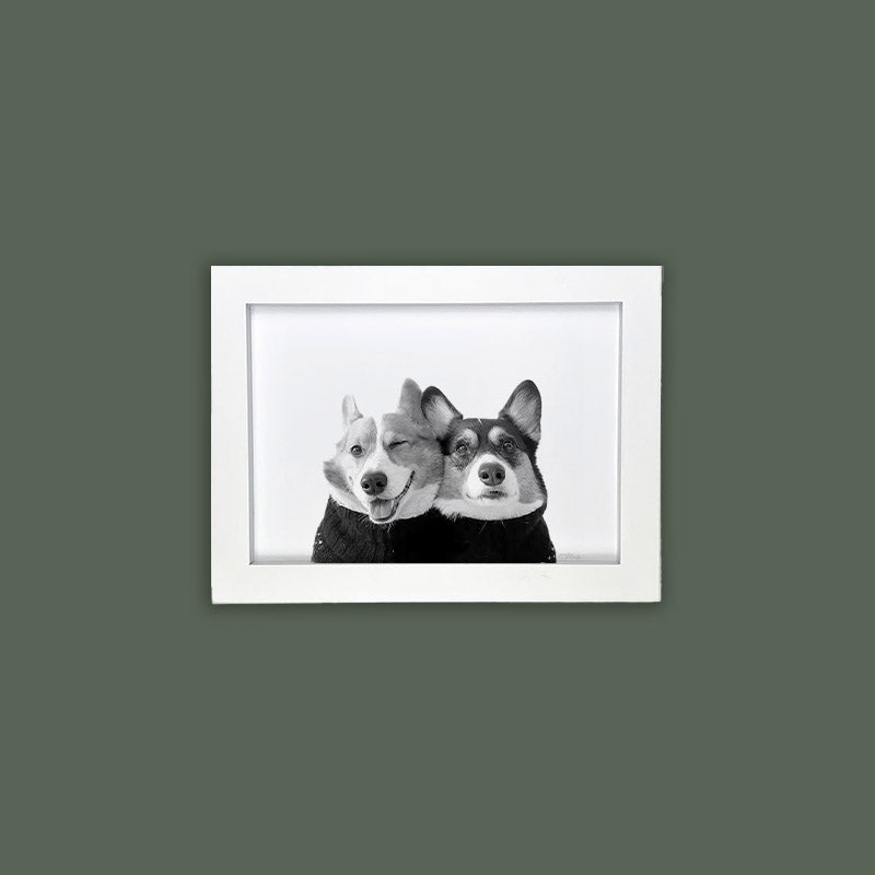 Wesly & Brady - White Framed Print