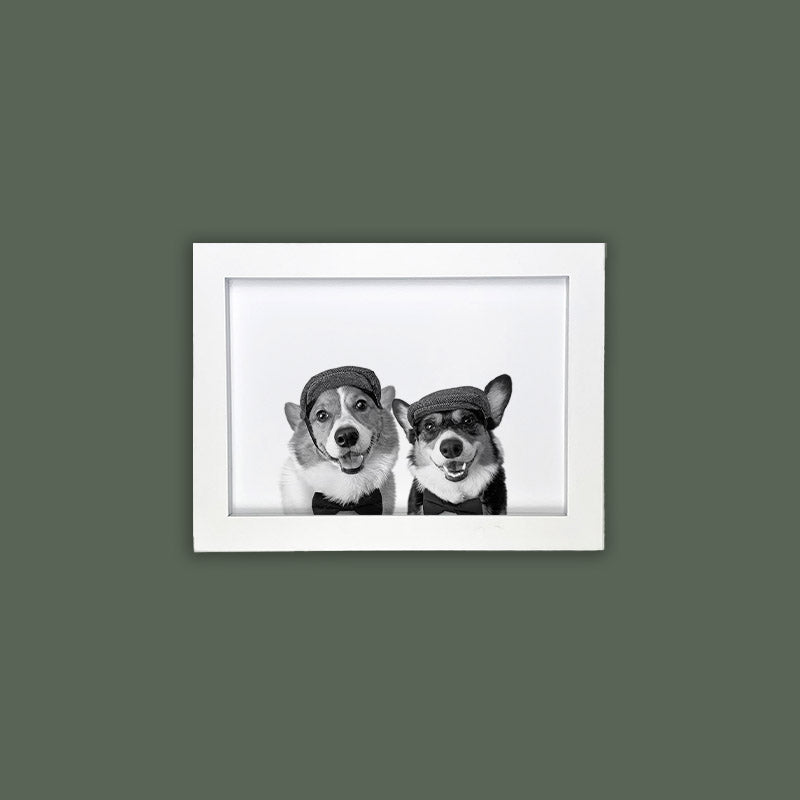 Wesly & Brady - White Framed Print