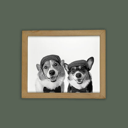 Wesly & Brady - Natural Wood Framed Print