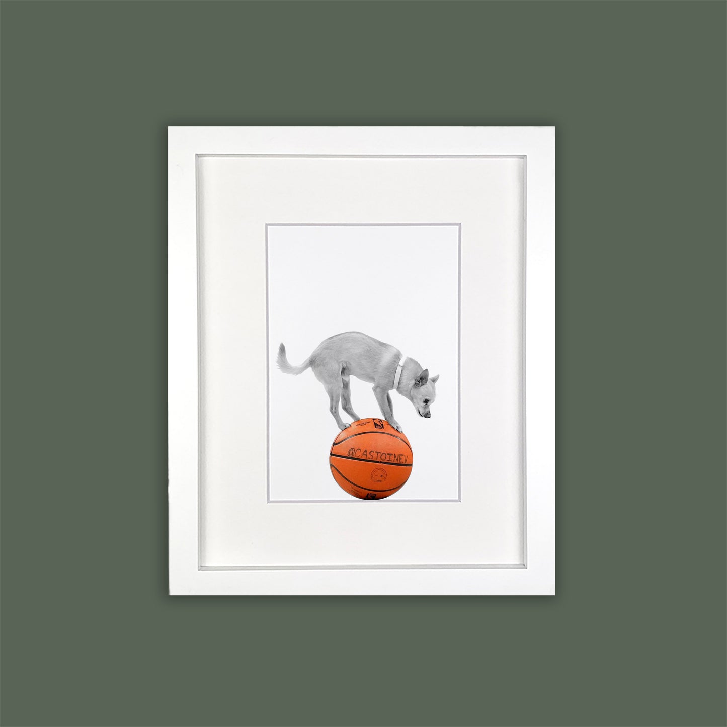 Scooby White Framed Print