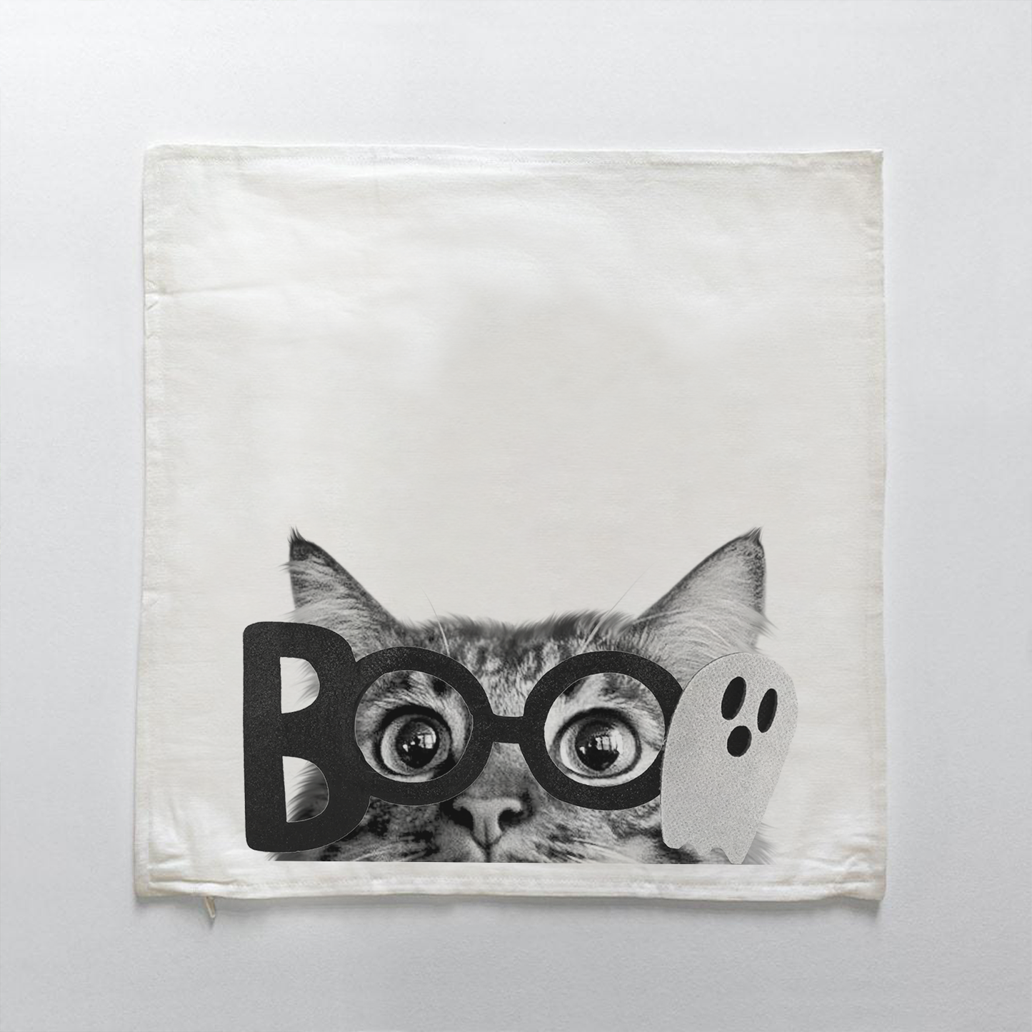 Lil' Boo Peeking Pet Halloween Pillow Cover