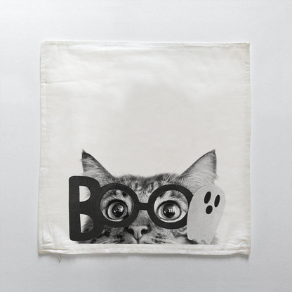 Lil' Boo Peeking Pet Halloween Pillow Cover