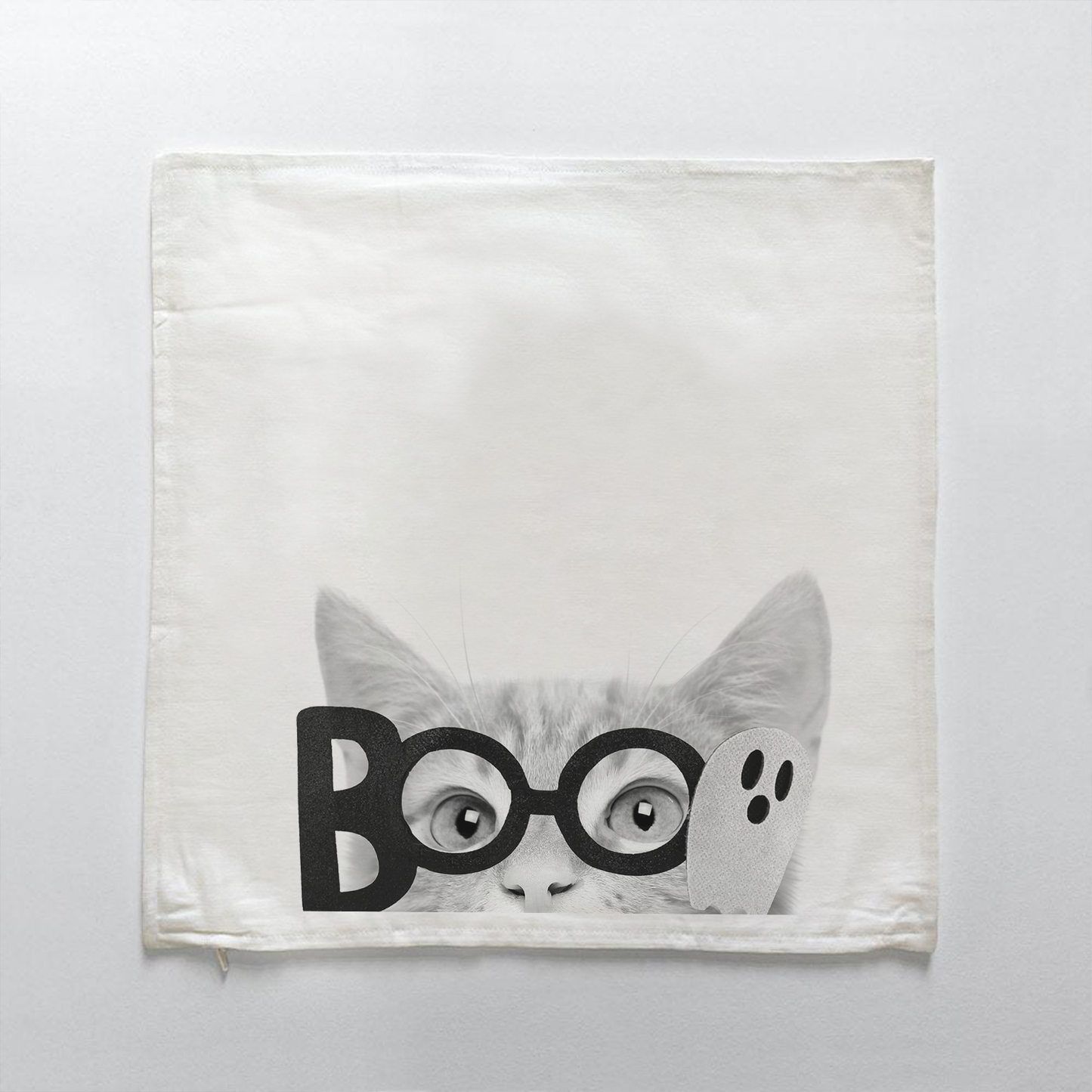 Lil' Boo Peeking Pet Halloween Pillow Cover