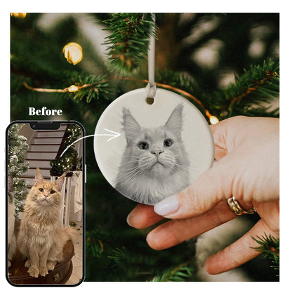 Personalized Pet Ceramic Holiday Ornament