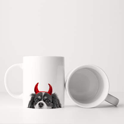 Lil' Devil Peeking Pet Halloween Mug