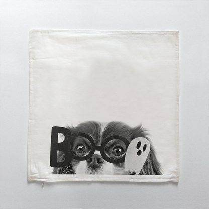 Lil' Boo Peeking Pet Halloween Pillow Cover