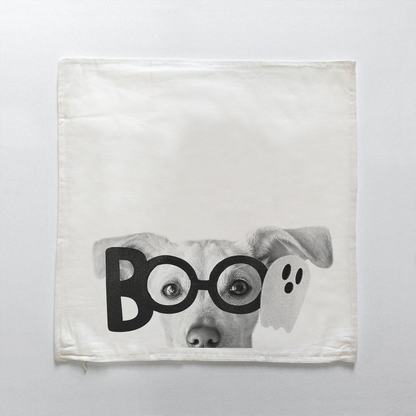 Lil' Boo Peeking Pet Halloween Pillow Cover