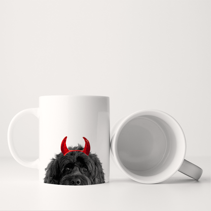 Lil' Devil Peeking Pet Halloween Mug