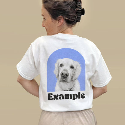 Personalized Pet Color Arch Graphic Tee - White