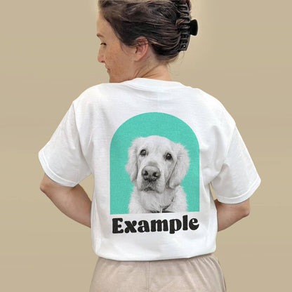 Personalized Pet Color Arch Graphic Tee - White