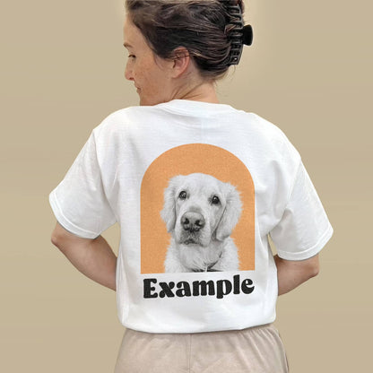 Personalized Pet Color Arch Graphic Tee - White
