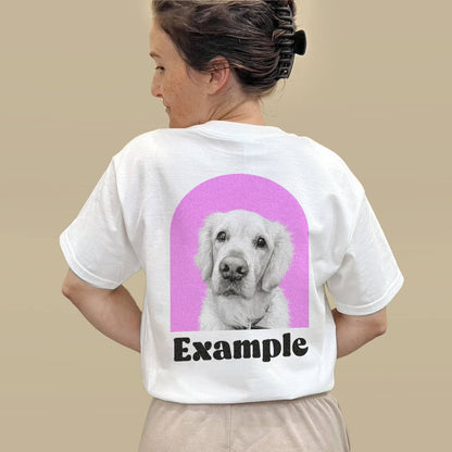 Personalized Pet Color Arch Graphic Tee - White