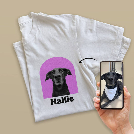 White Color Arch Graphic Tee