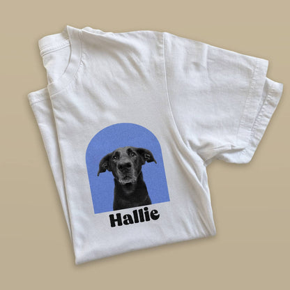 Personalized Pet Color Arch Graphic Tee - White