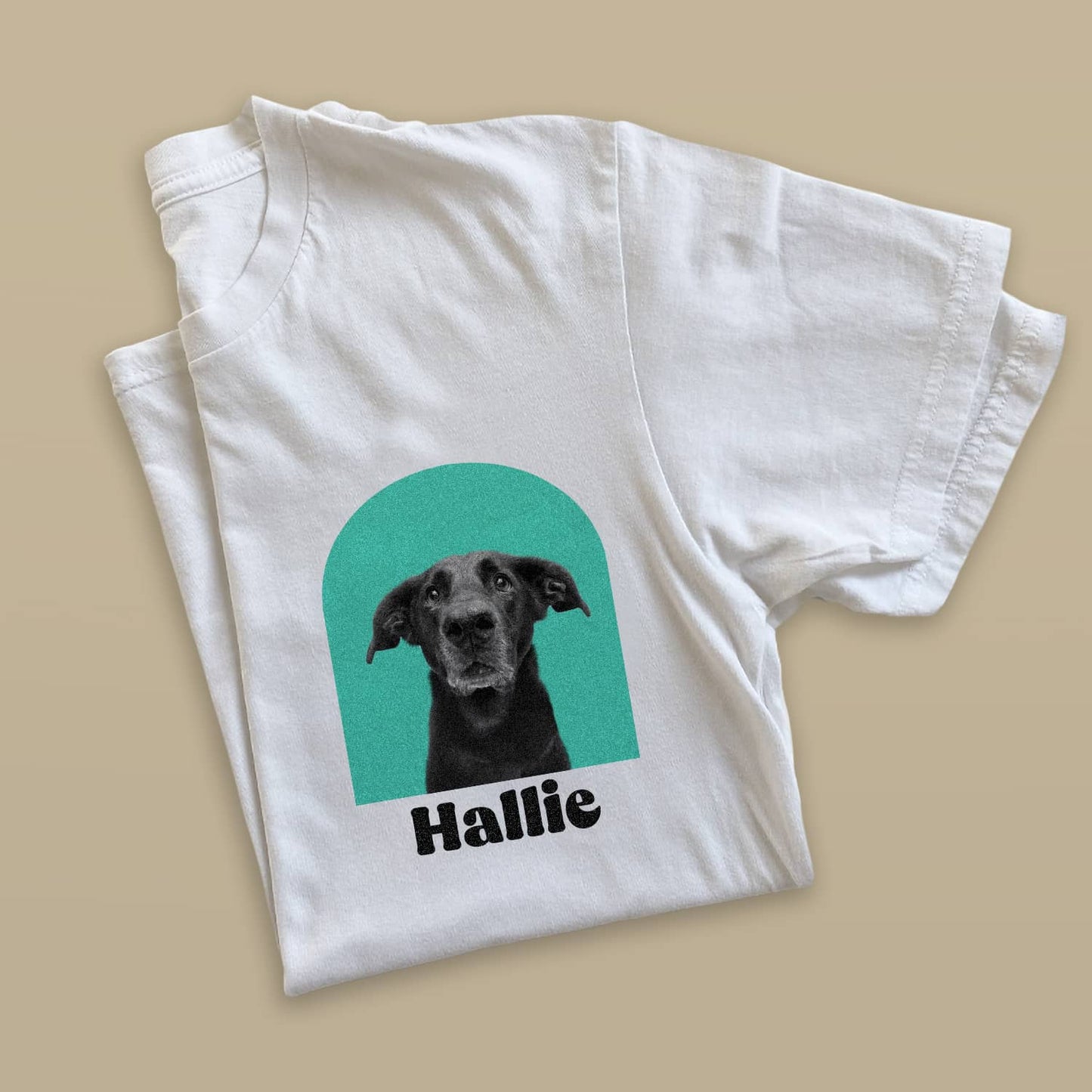 Personalized Pet Color Arch Graphic Tee - White