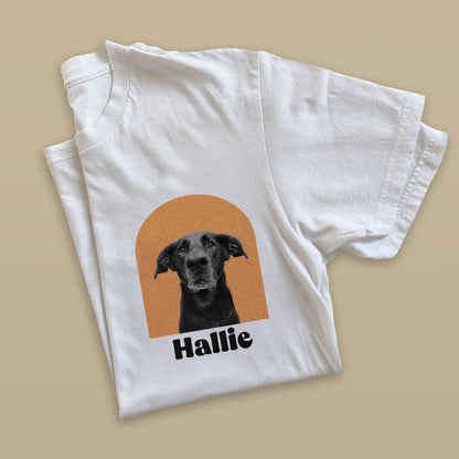 Personalized Pet Color Arch Graphic Tee - White