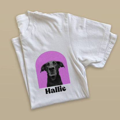 Personalized Pet Color Arch Graphic Tee - White