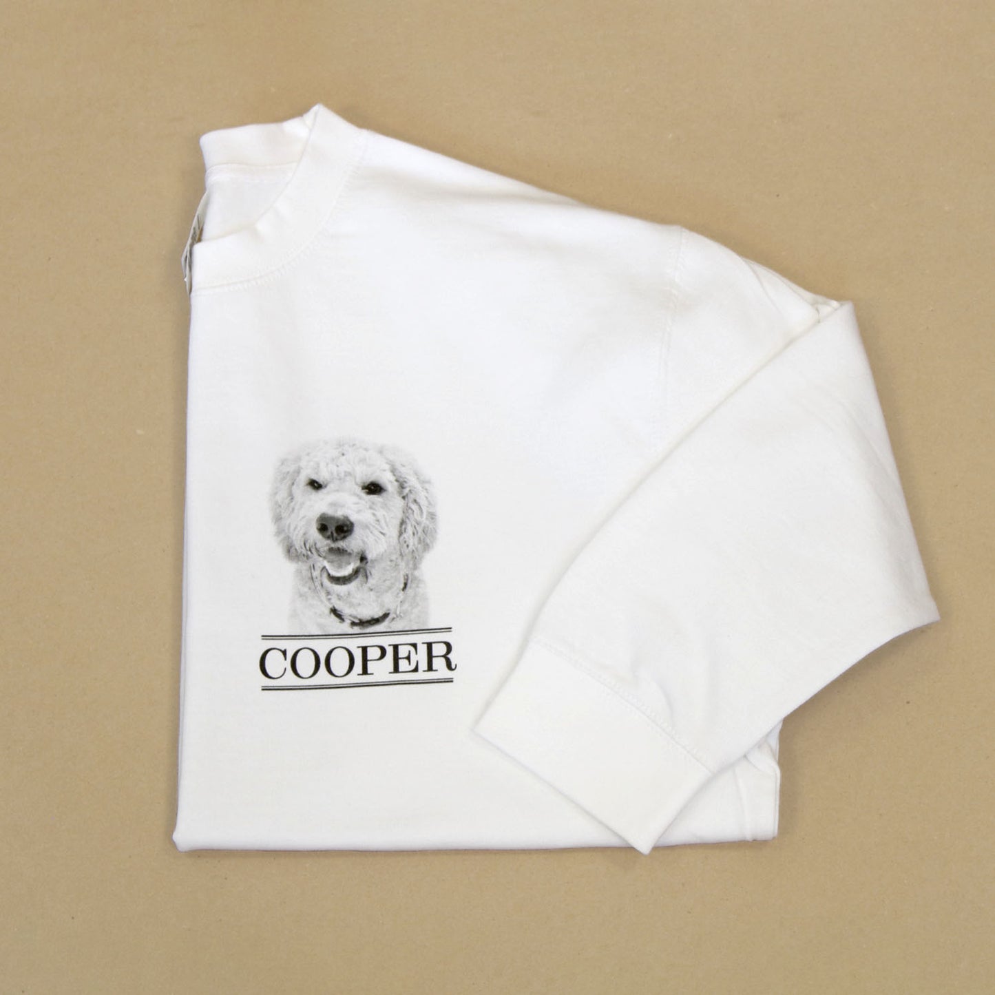 White Perkie Print  Crew Sweatshirt
