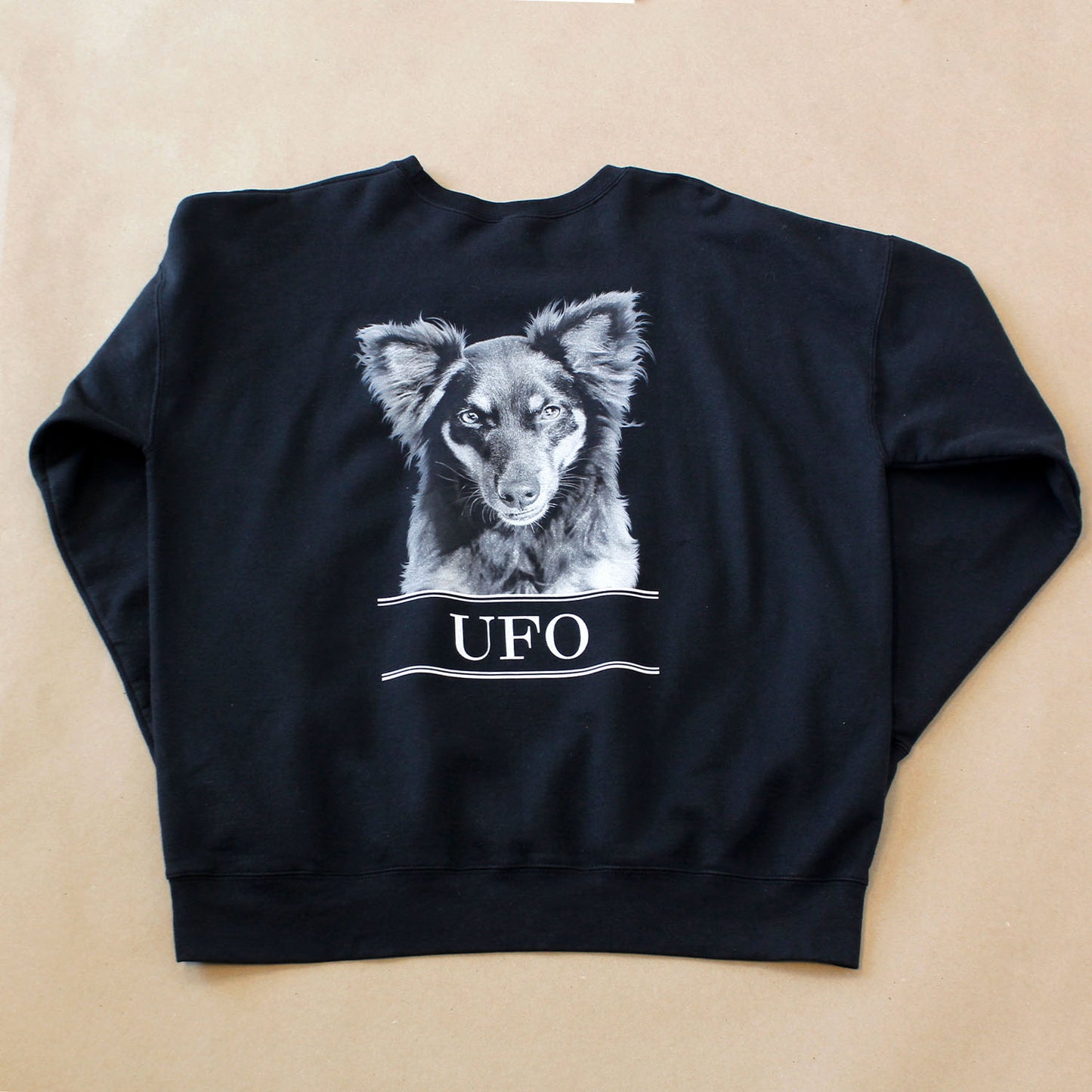 Personalized Pet Face Classic Crew Sweatshirt -Black